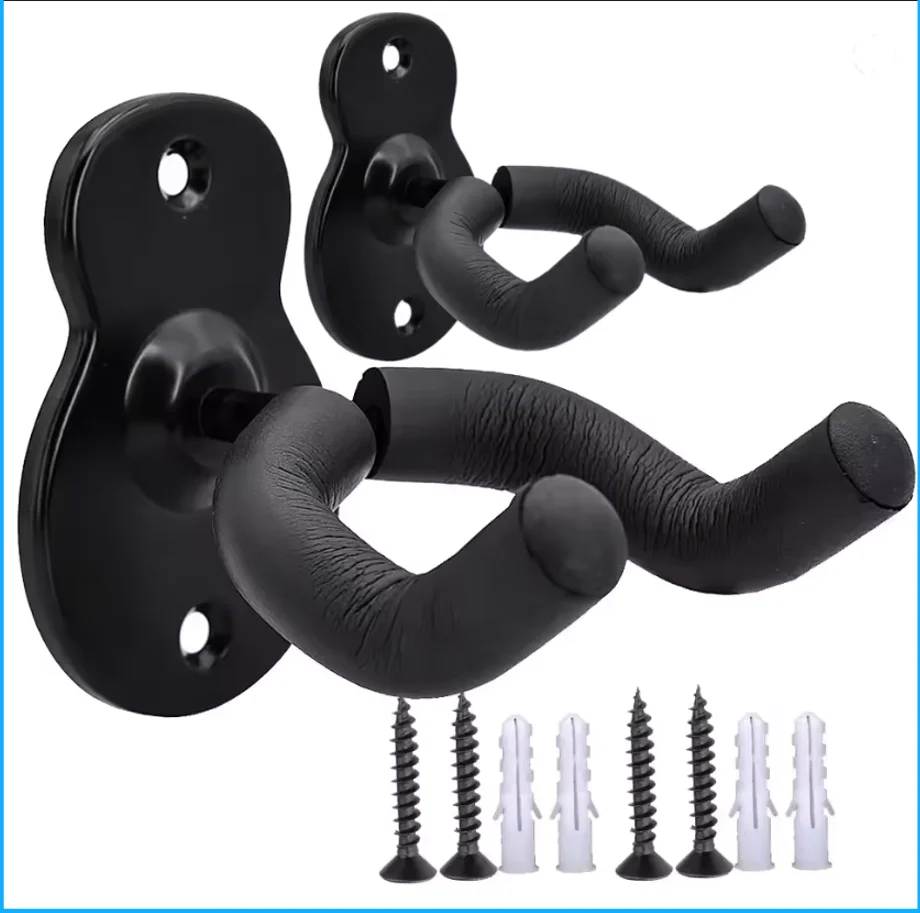 Gitarre Wand Halterung Aufhänger Haken Akustische Gitarre Elektrische Bass Gitarre Wand Haken Aufhänger Schwarz Metall Halter Aufhänger – Detail 2