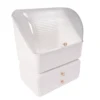 Large Makeup Organizer Make Up Cosmetics Plastic organizer box with Brush Holder Lid and Drawers 5