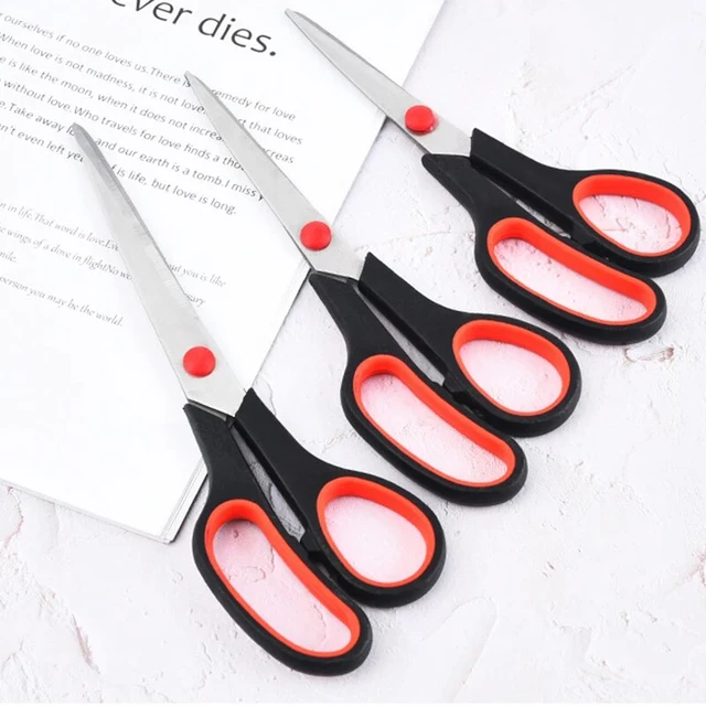 Multifunctional kitchen household scissors, red office scissors, stainless  steel household scissors, student ribbon scissors, - AliExpress