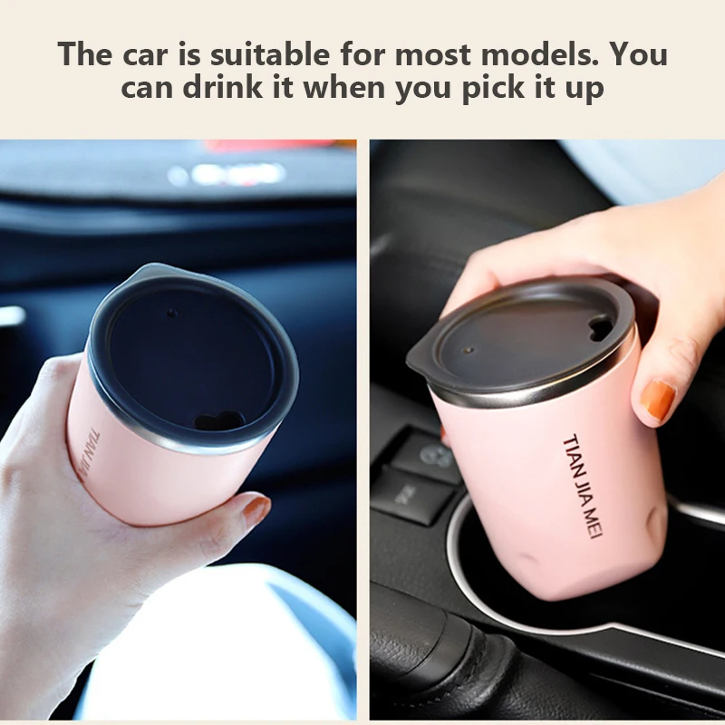 300ml Portable Stainless Steel Coffee Cups With Lid Leak-proof Tea Water Thermal  Mug Travel Car Insulated Cup Bottle Drinkware - Mugs - AliExpress