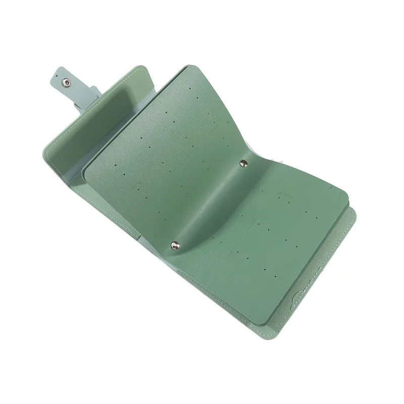 Travel Jewelry Organizer | 1PC PU Leather Ear Stud Storage Bag, Multi-Layer Jewelry Org... - SKU PESB1858 - UGI Packaging