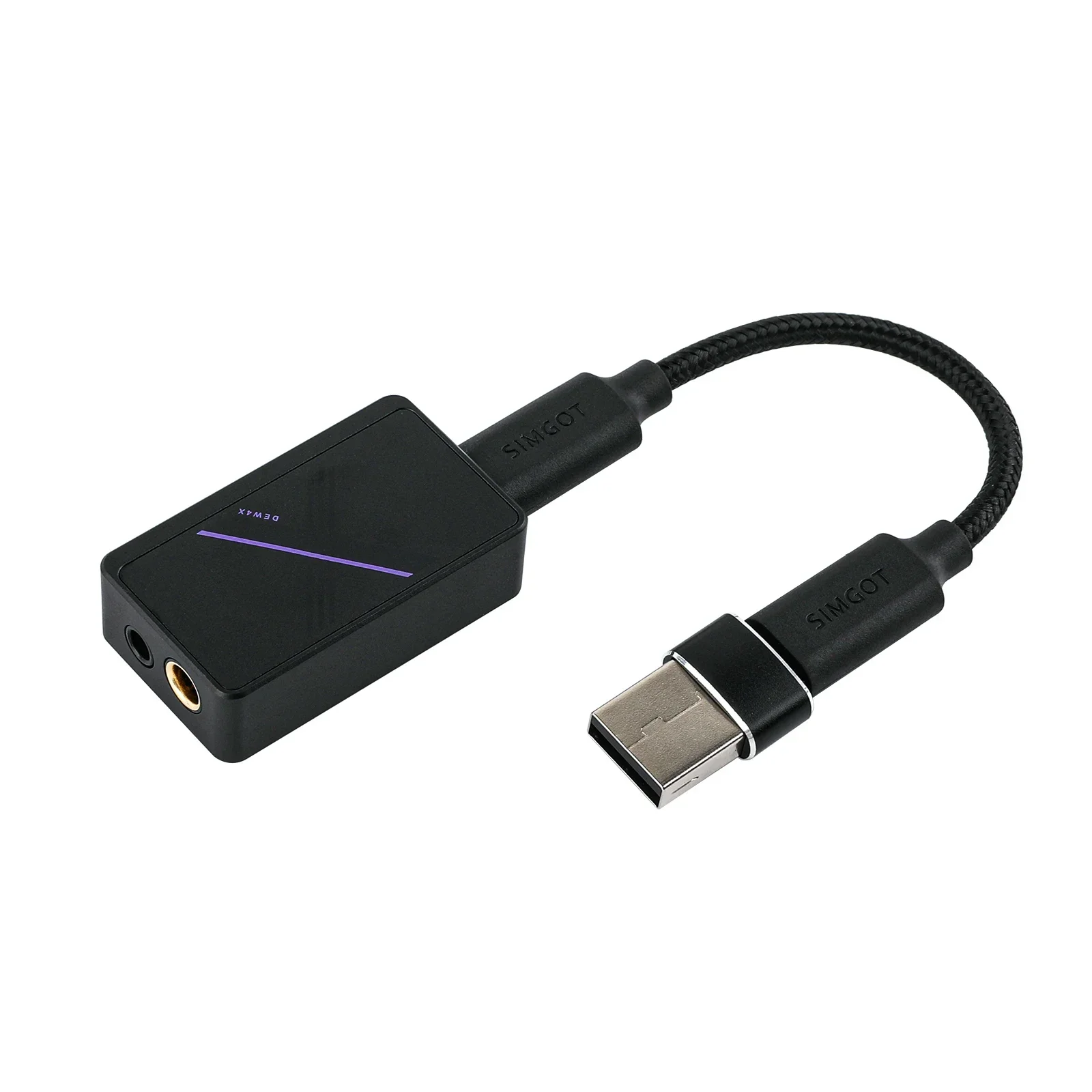 SIMGOT DEW4X HiFi Dual C43198 DAC Chip Portable DAC/AMP with OFC Wrapped Shielding Layer Cable
