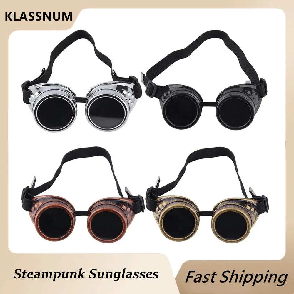 Lunettes De Soudage Vintage Jackson – Style Steam Punk – Bien Portées (fissuré)