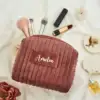 Personalized Velvet Cosmetic Bag, Toiletry Bag, Custom Name Make Up Bag,Bridesmaid Makeup Bag, Wedding Gift, Mother's Day Gift 4