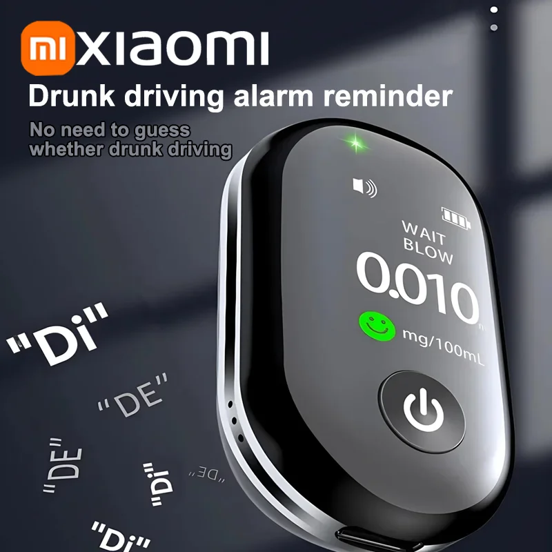 Xiaomi Portable Mini Digital BreathAlcohol Tester Professional Breathalyzer With LCD Display Electronic Alcohol Tester alcohol tester breath alcohol tester