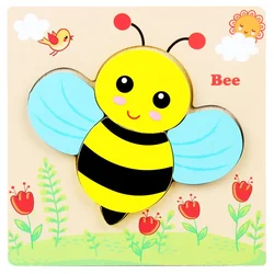 3D Wooden Animal Puzzle - Early Learning Educational Toy (Bee Puzzle)