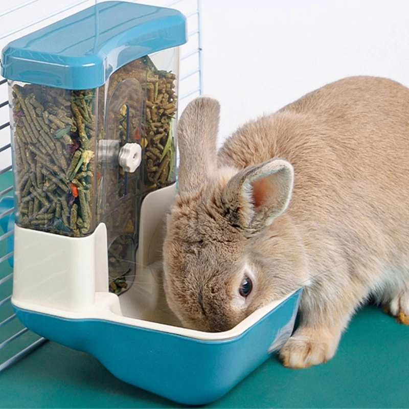 

Хранение в клетке раздатчиков еды для кроликов управляет подвесной подачей большой емкости