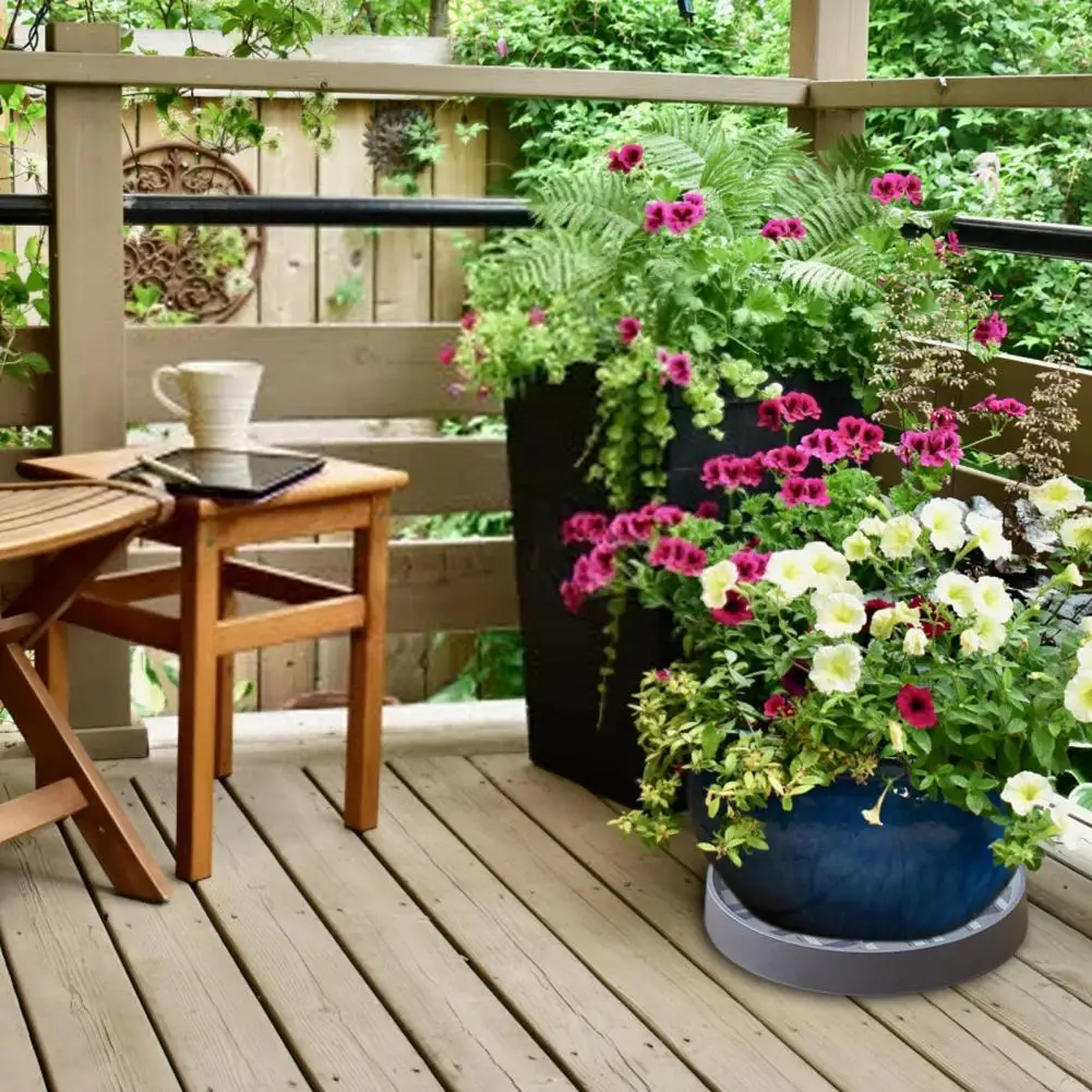 

Appliance Mobile Base for Pots Durable Rolling Plant Stand 360-degree Rotation Flower Pot Tray with Wheels for Home Garden