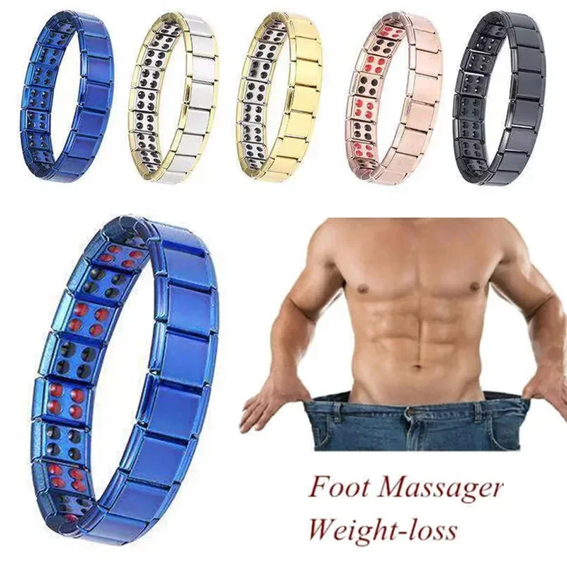 Classic Healthy Magnetic Magnet Arthritis Pain Relief Energy Jewelry Bracelet for Men Fitness Weight Loss Health Care Bangles