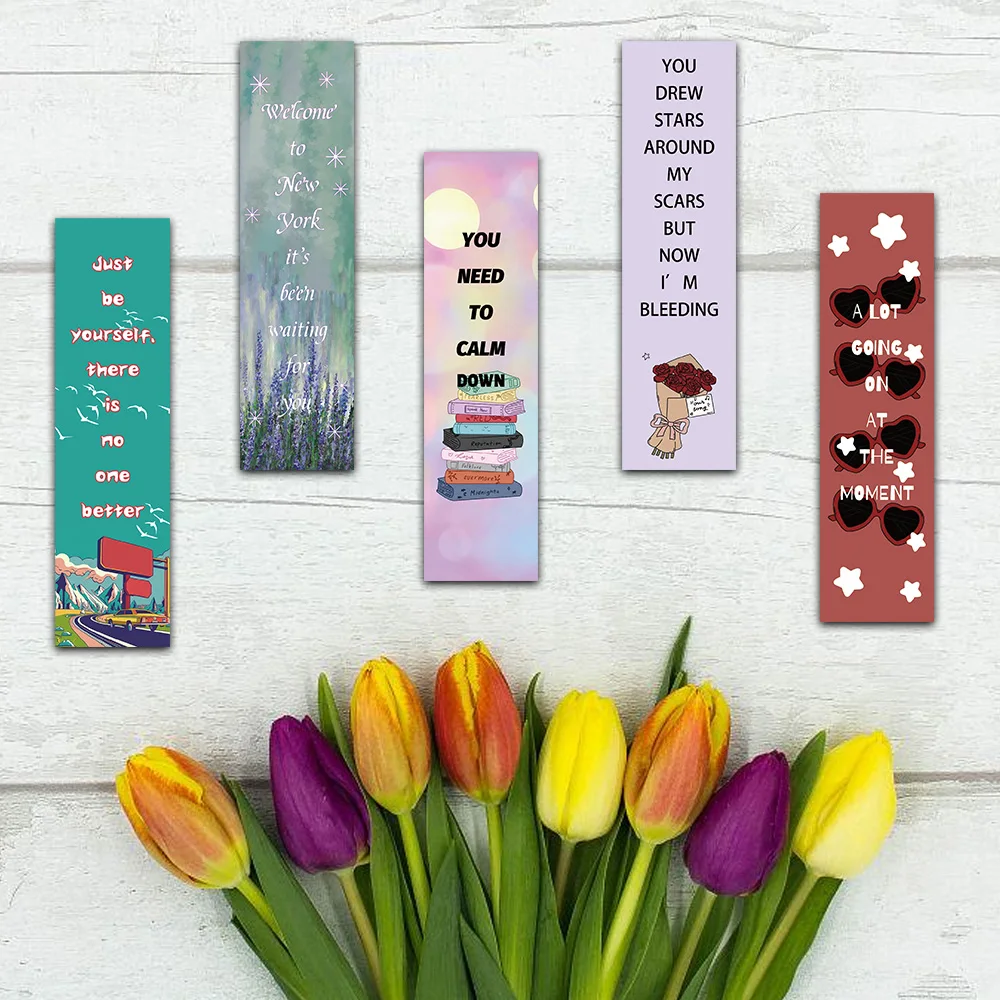 30PCS Artistic Creative Reading Paper Bookmarks for Decoration and Annotation