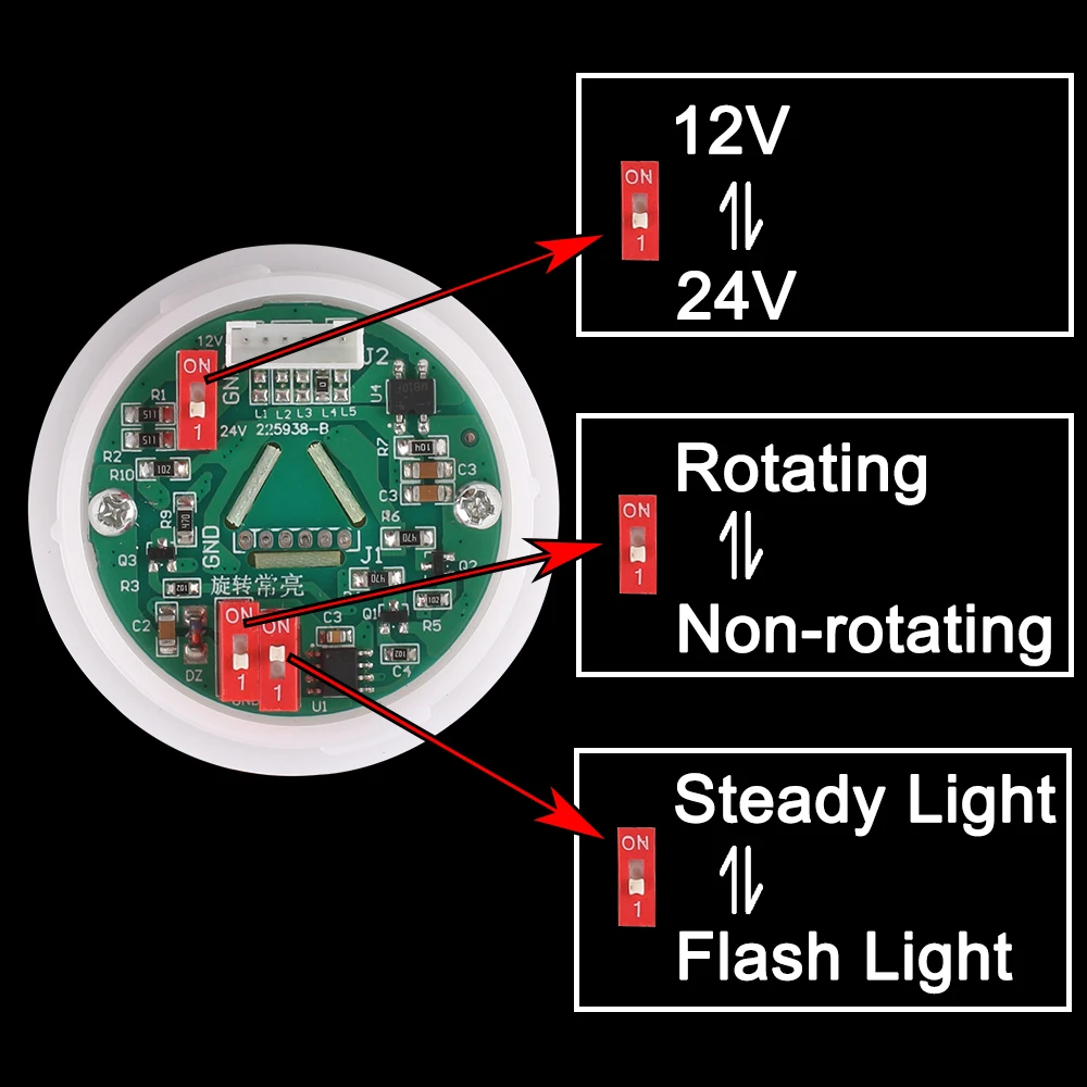 SMGJ5 Multilayer rotary industrial LED signal Stack tower warning light alarm device DC12V24V AC110V220V caution machinery lamp