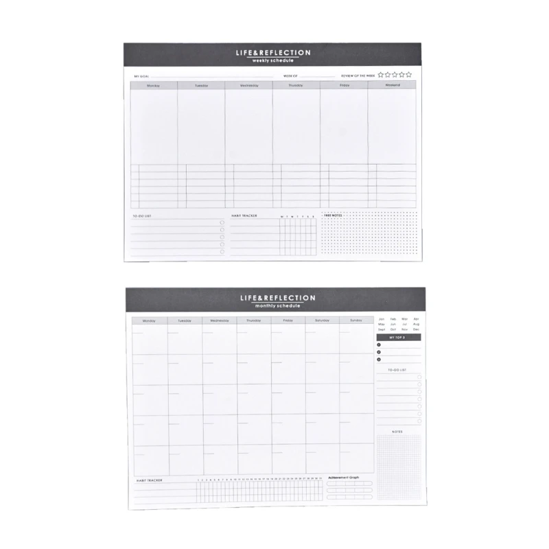 

Weekly Planner Organiser To Do List Schedule Meal Planner Sheets Tear-Off Pad Y3ND