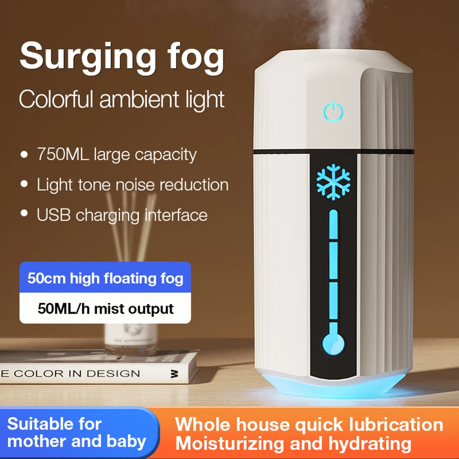 

2024 New 750ML Vehicle Aroma Diffuser Air Humidifier Diffuser Essential Oil Diffuser Mist Sprayer with Atmosphere Night Lights