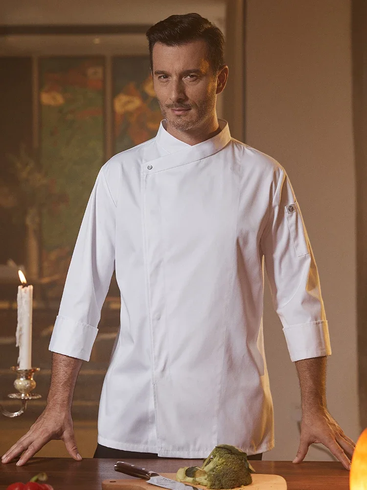 Professional Chef Uniform Master cook White Coat Restaurant Kitchen Cooking Jacket Long Sleeve Catering Bakery baker Work Clothe