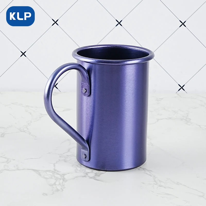 KLP tazza in alluminio tazza in alluminio con manico tazza da Cocktail tazza da caffè protezione ambientale anticaduta