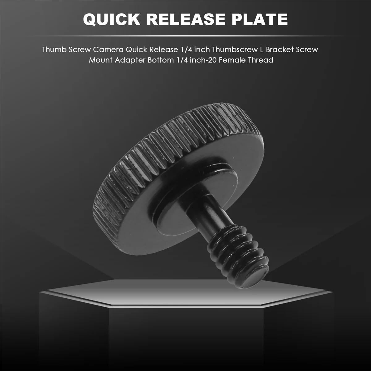 Camera Quick Release Thumb Screw with L Bracket Mount Adapter (Pack of 2)