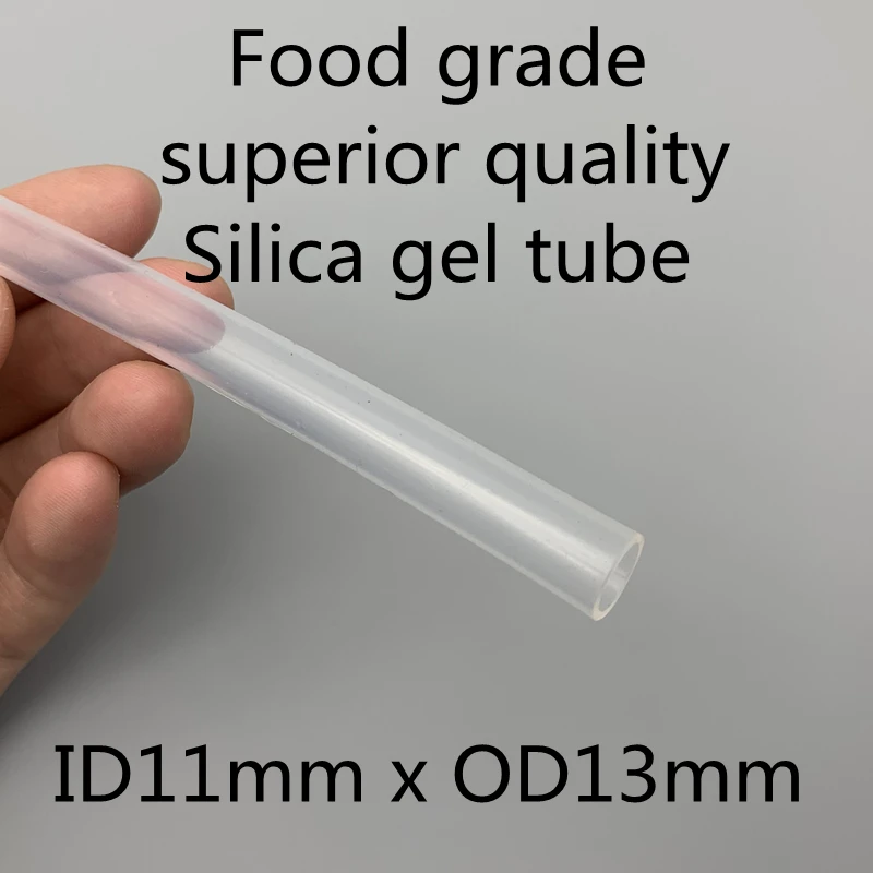 

1M Transparent Flexible Silicone Tubing ID 11mm OD 13mm Food Grade Tube Pipe Temperature Resistance Nontoxic