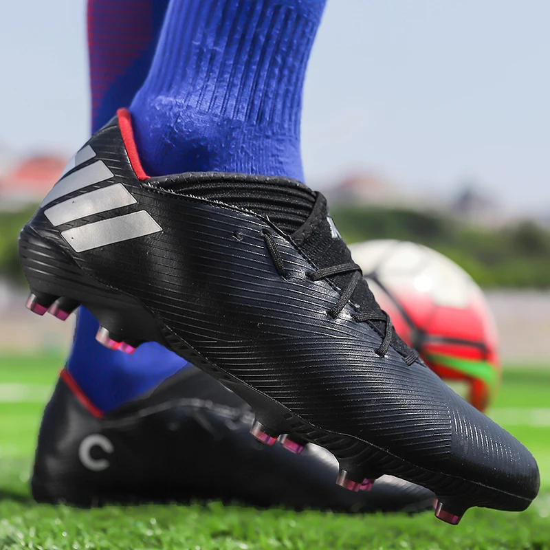 Zapatos bajos de fútbol para hombre, de fútbol suaves TF/FG, zapatillas de deporte transpirables antideslizantes, tacos, calzado deportivo para exteriores - AliExpress