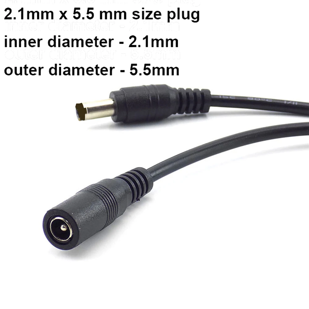 10m/5m 5,5mm * 2,1mm Gleichstrom anschluss Verlängerung kabel Buchse Adapter Anschluss kabel Gleichstrom buchse Stecker Externer Stecker – Detail 1