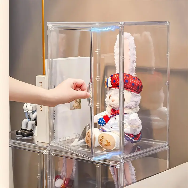 アクリル製 キャスター付き ショーケース 棚 ガラスコレクションケース