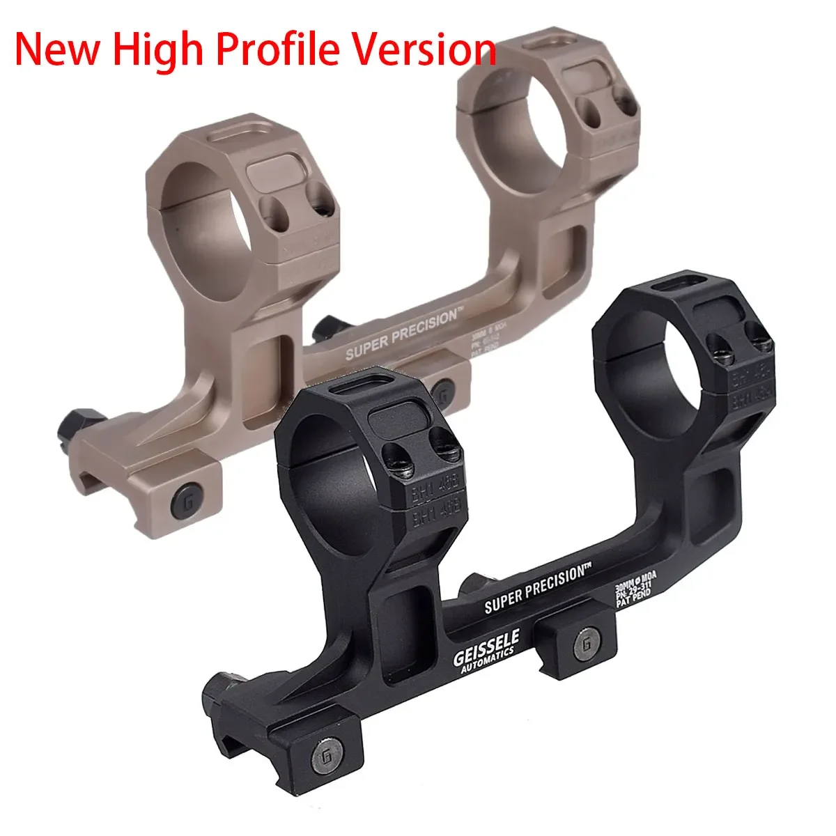 GEISSELE Cantilever Rifle Scope Mount Rings High Low Profile Picatinny Rail Base Super Precision 25.4mm 30mm Weapons Gun Sight