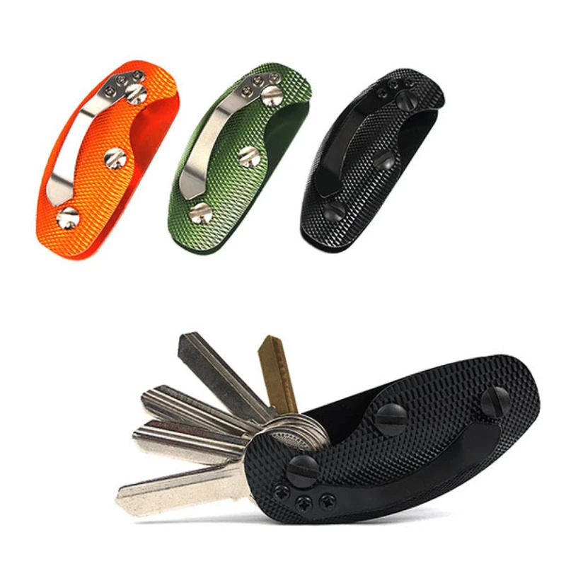 

Hot Multi-function keychain Aluminium Key Holder Clip Keys folder keyring housing EDC Convenient Practical Pocket Tools