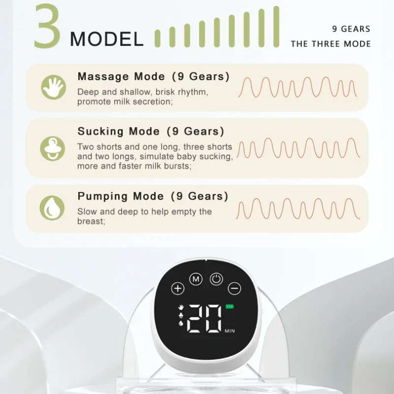 Wearable Breast Pump Double-sided Painless Electric Fully Automatic Integrated Breast Pump Hands-free and Portable Breastfeeding 4