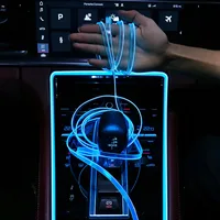 Car Environment El Wire LED USB Flexible Neon Interior Lights Assembly RGB For Automotive Decoration Lighting 3M Hidden APP 5