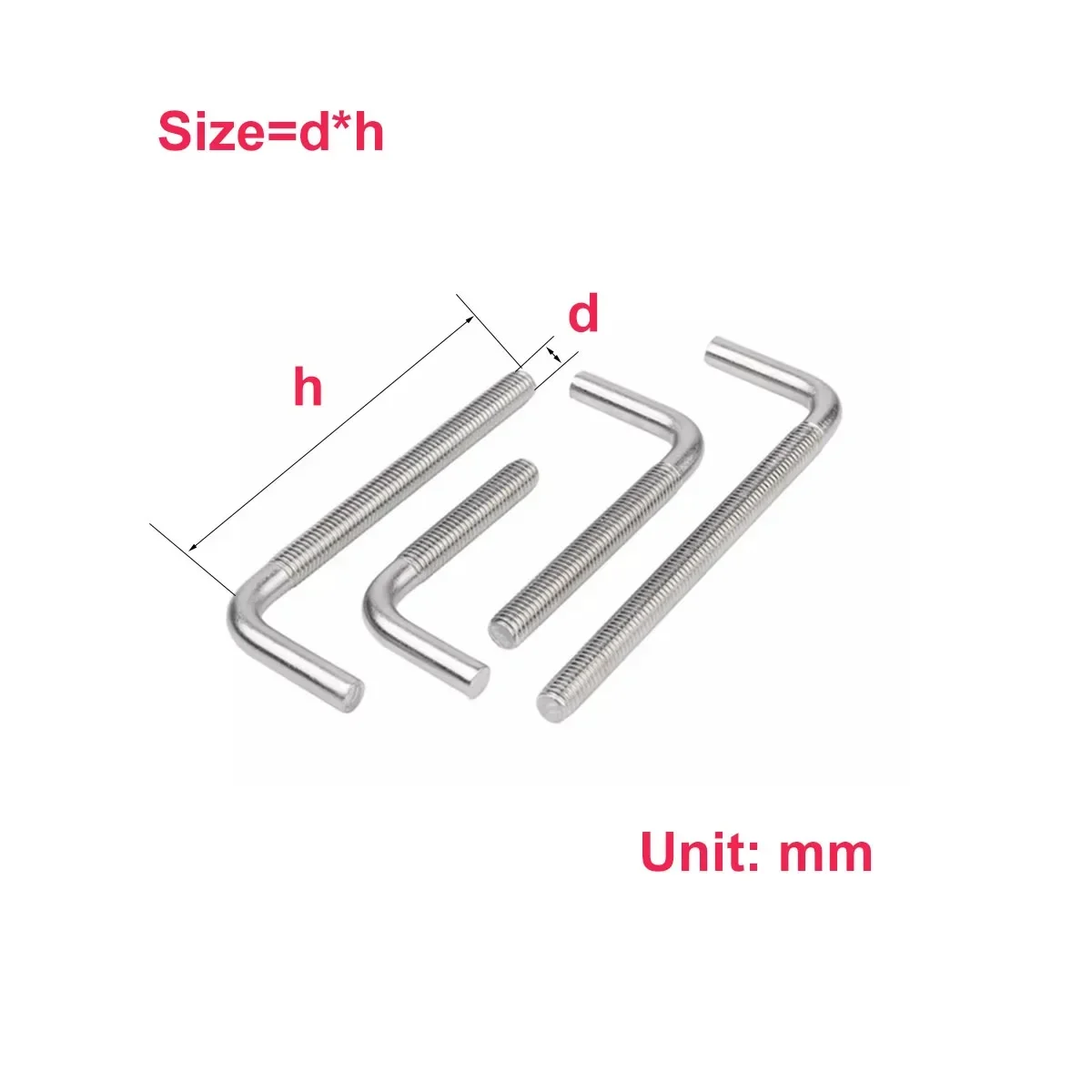

304 Stainless Steel 7-Shaped Screw/Right Angle Screw/l-Shaped Screw Anchor Bolt