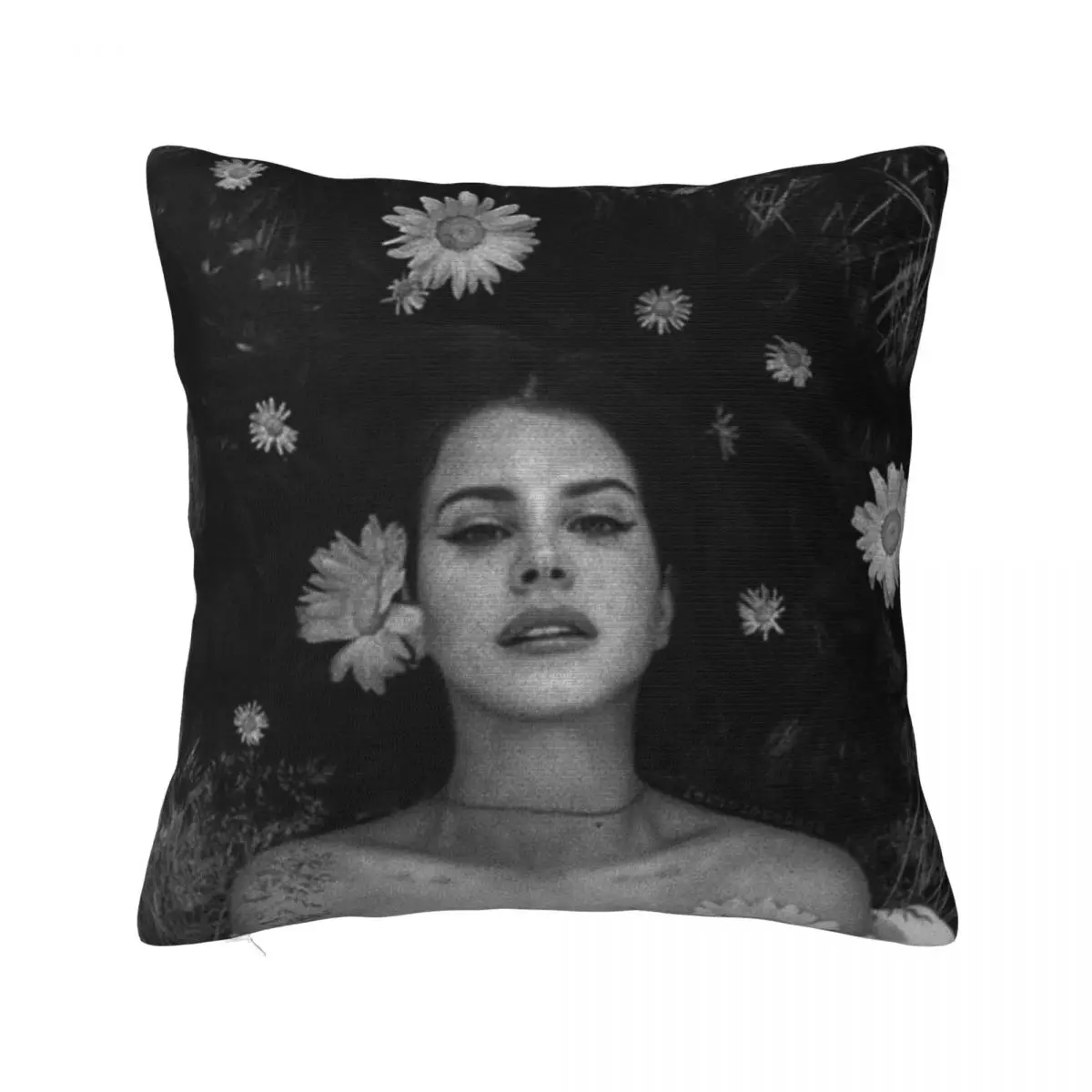 

Lana Del Rey Plaid Pillowcase Soft Polyester Cushion Cover Decoration Retro Collage Pillow Case Cover Home Square 40*40cm