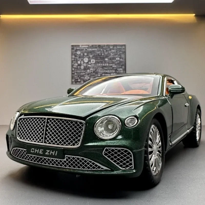 

Литая модель автомобиля 1:24 Continental GT Sport, игрушечные автомобили из сплава со звуком и фотоинтерьером, коллективная миниатюрная машинка в подарок