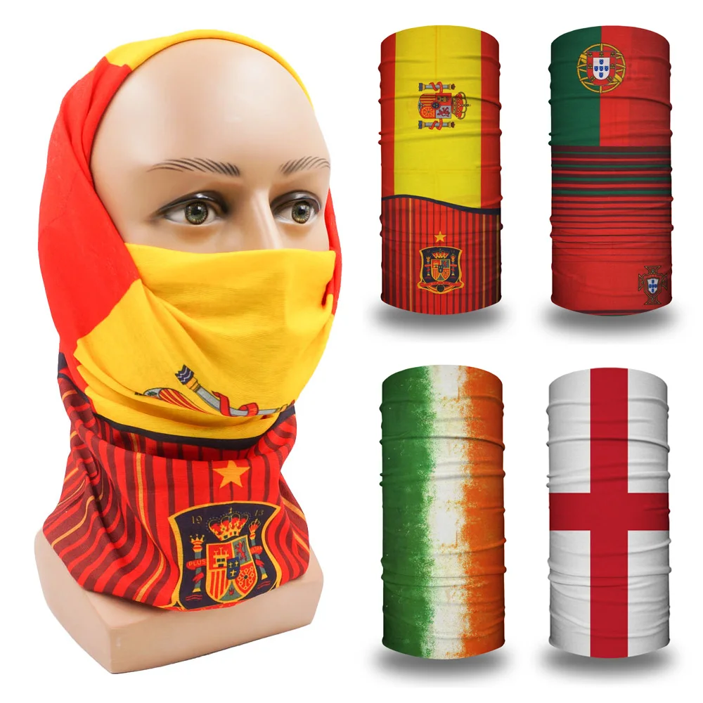 Spain /Portugal /Ireland /UK Flags Bandana Breathable Windproof Face