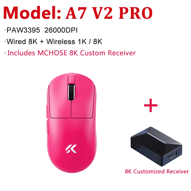 MCHOSE Newly Upgraded A7 V2 Pro /Ultra Gaming Mouse Tri-Mode