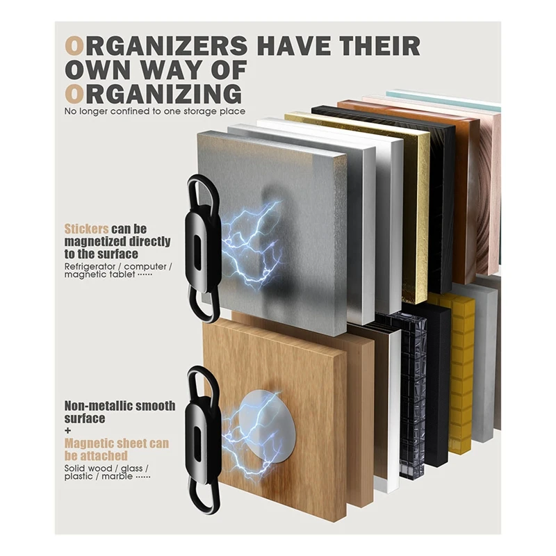 OTYMIOW Porte Stylo Magnetique Noir 2PCS Porte Crayon Marqueur Magnétique, Boite Rangement