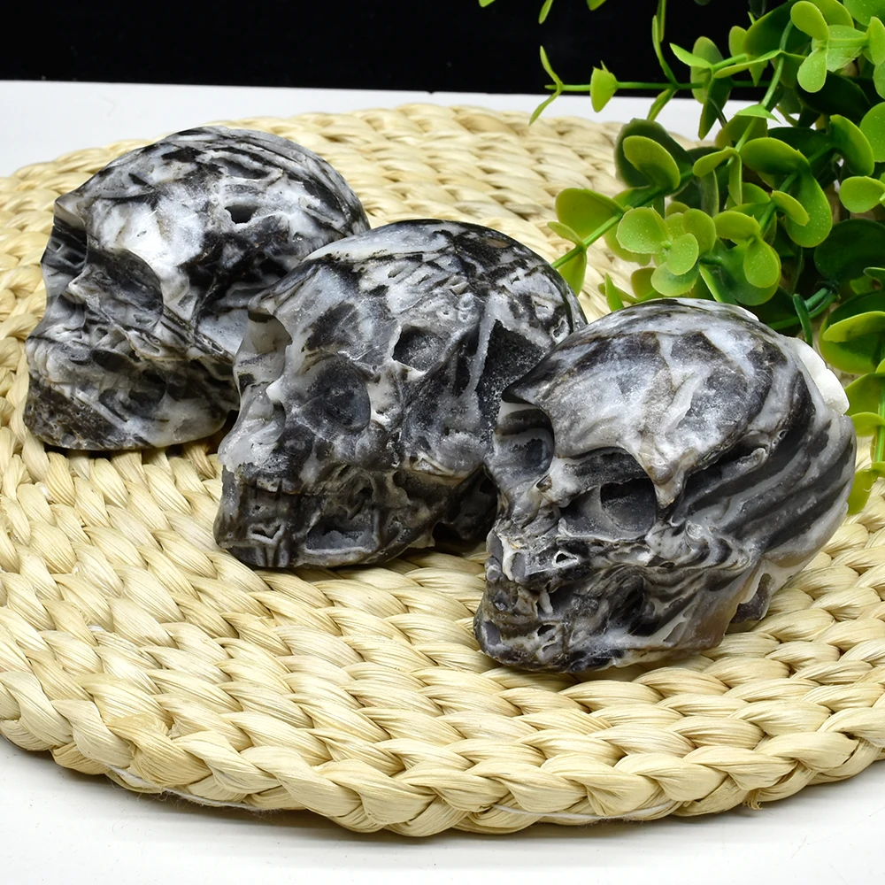 1PC High Quality Black Sphalerite Crystal Skull Natural Crystal Carving,Gemstone Jewelry,Glitter, Healing crystal,Quartz stones 3