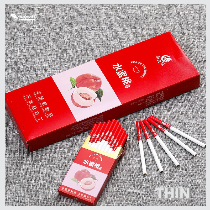 Peach Fruit Flavor Herbal Tea Smoke Healthy No Nicotine Cigarettes Tea