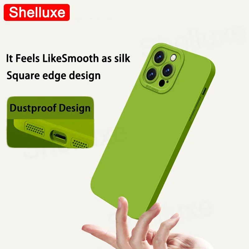 Premium Liquid Silicone Square Soft Case - Shelluxe Series