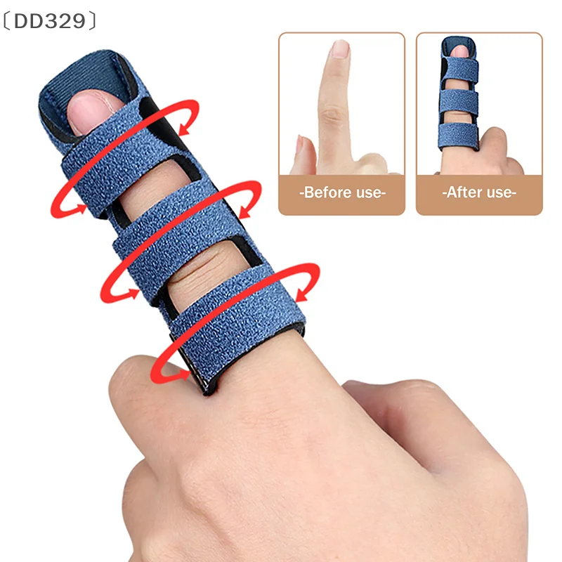 〔DD329〕 Finger Corrector Splint Steel Plate Pain Relief Finger Brace Support Hand Splint Fix Strap Protector Breathable
