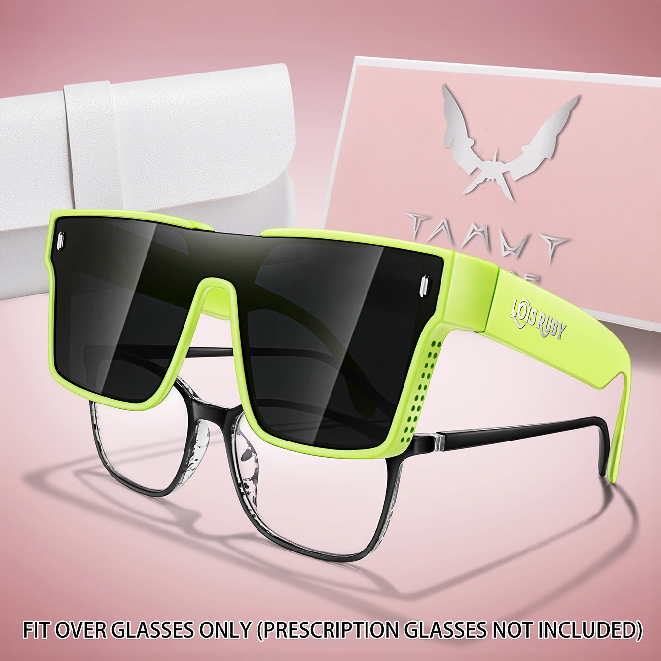 Sunglasses Men and Women Oversized Square Myopic