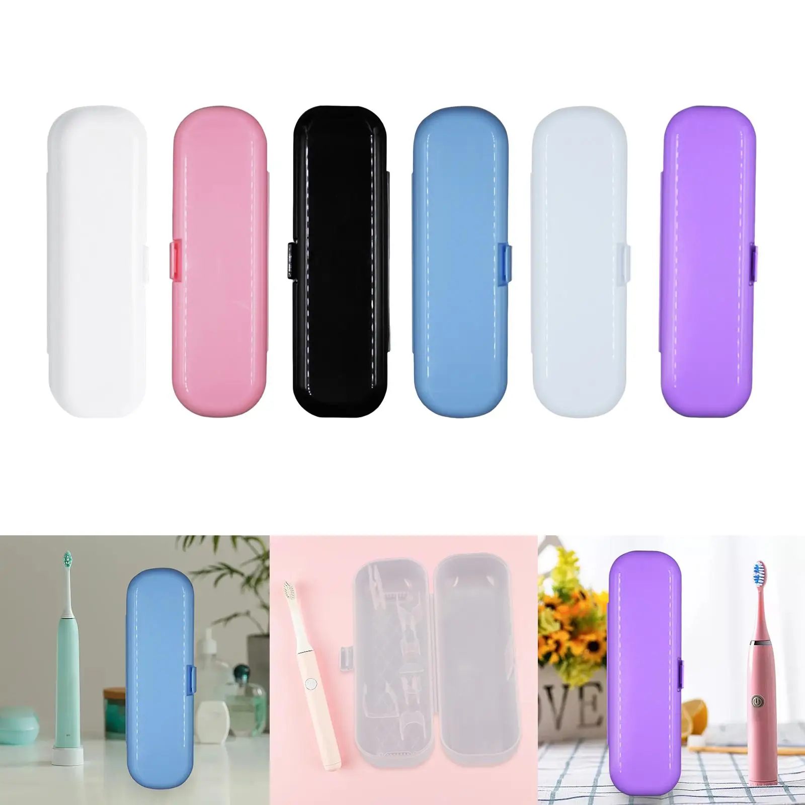 Toothbrush Travel Case Hard Travel Case Electric Toothbrush Holder Snap Design Portable Reusable Stoarge Box for Business