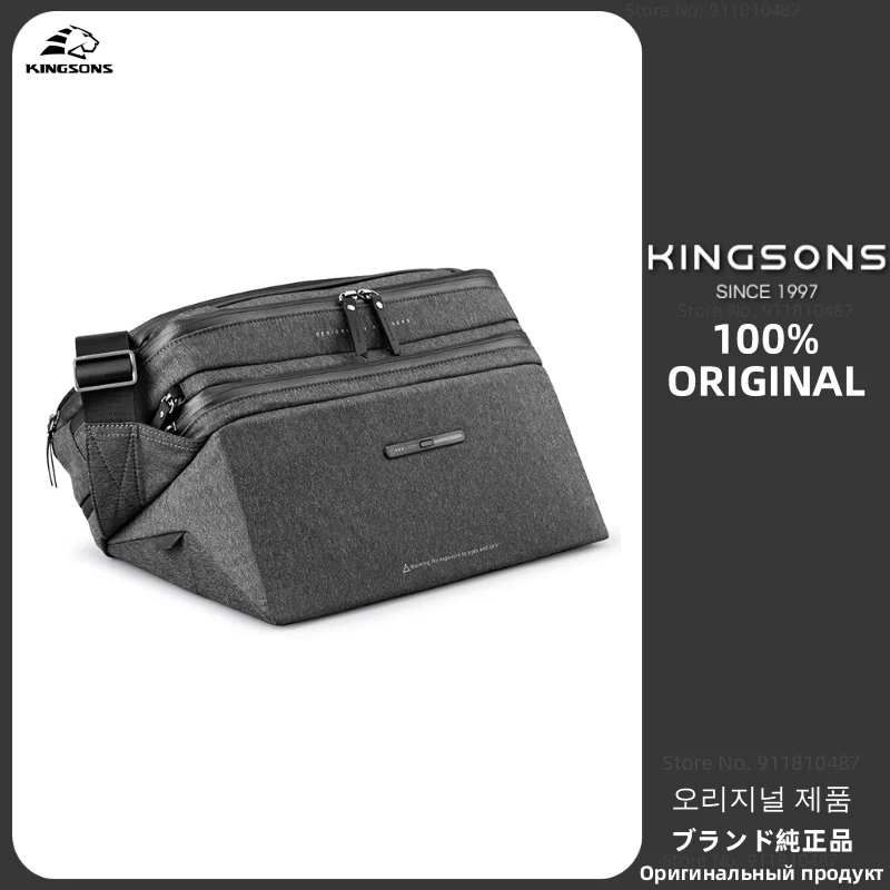 

Kingsons Мужчины мешки с поперечным кузовом водонепроницаемый одноплечевой мешок уф стерилизовал большую емкость расширения случайных грудной мешок