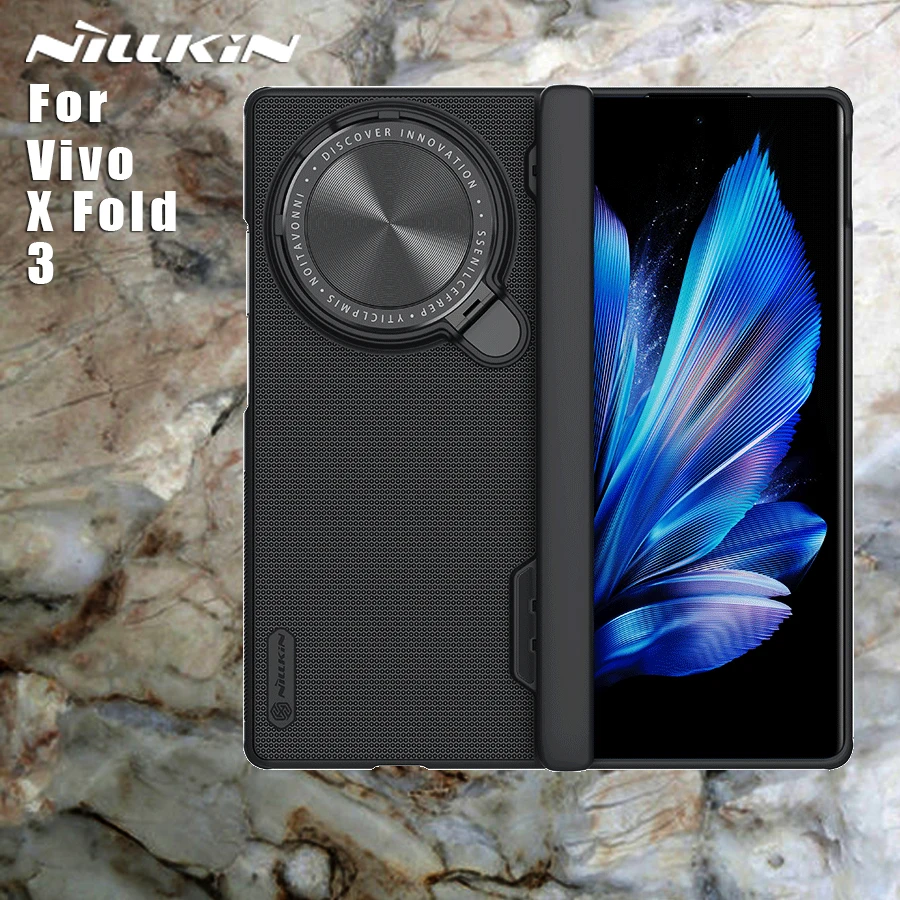

NILLKIN для Vivo X, складывающаяся задняя крышка для 3 фотографий, профессиональная Выдвижная подставка, жесткая рамка из поликарбоната и ТПУ, чехол для объектива