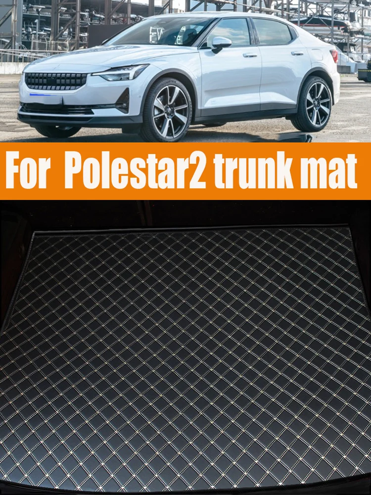 Per Polestar 2 Trunk Mat Polestar 2 New Energy Tappetino Per Bagagliaio Per Auto Resistente All'Usura Antisporco Edizione 19-22 Modelli Accessori Auto