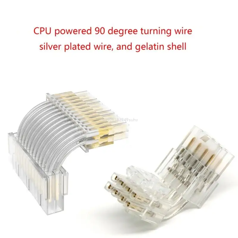 Flexible 24Pin/8pin Female to Male 90 Degree Power Adapter Connector ...
