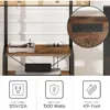 Rolling TV Stand with Mount and Power Outlet Up to 55 inch TVs,Small TV Stand with 3-Tier Storage Shelves 3