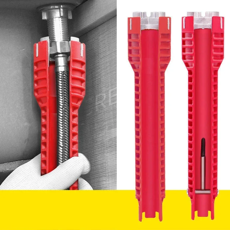 

8 In 1/5 In 1 Flume Wrench Sink Faucet Plumbing Tools Wrench 8 In 1 Multifunctional English Key Repair Plumbing Wrench Tool