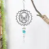Stainless Steel Wind Spinners Sculptures With Stalilizer Spiral Ball Tail for Yard Garden Decor 3D Chime Sun Catchers Hanging 5