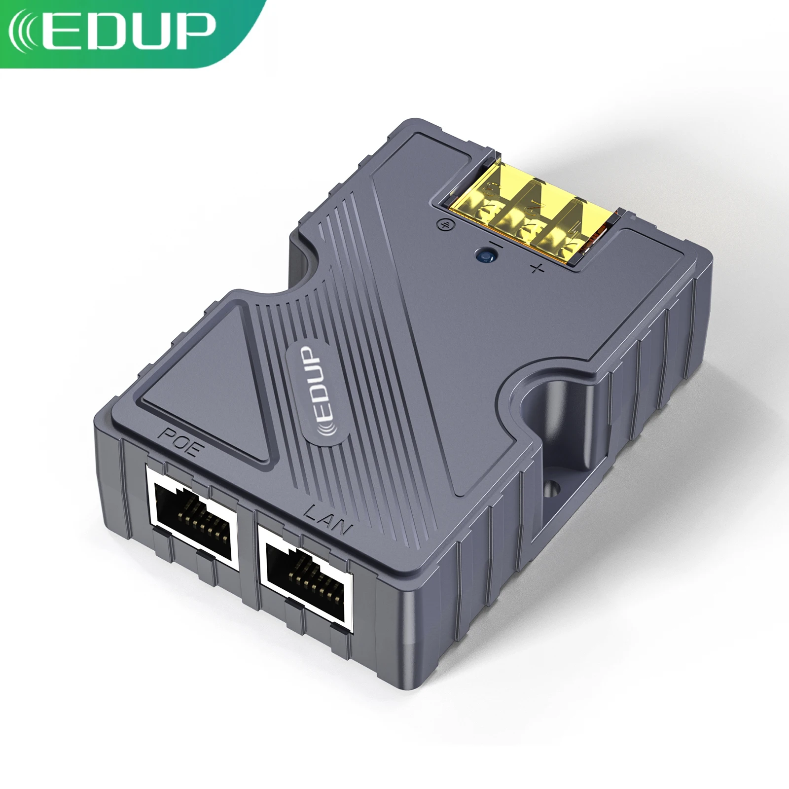 Conectividade de Alimentação do Injetor Edup 150w Poe para Proteção contra Surtos Via Satélite Internet Esd Gige Adaptador Poe Passivo para Starlink v2