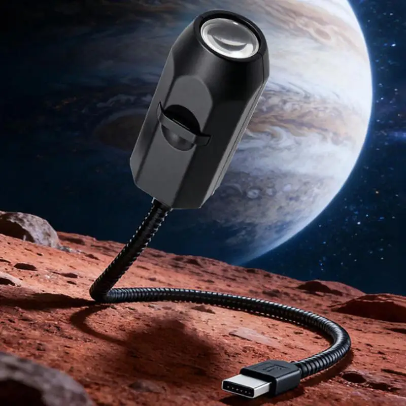 USB 전원 야간 조명 달 지구 별이 빛나는 하늘 천장 프로젝터 침실 보육시설 분위기 조명을 위한 360도 회전 램프