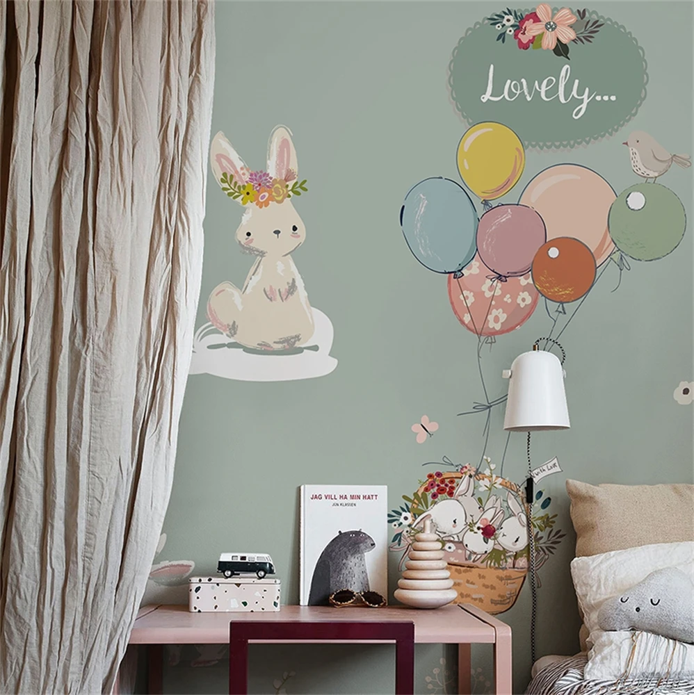 ピンクのウサギの壁紙 子供部屋 男の子 女の子 寝室の背景 3d壁紙 家のリフォーム Aliexpress ピンクのウサギの壁紙 子供部屋 男の子 女の子 寝室の背景 3d壁紙 家のリフォーム Aliexpress